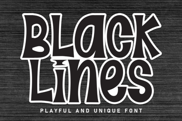 Black Lines: A Playful Display Font for Editorial Design