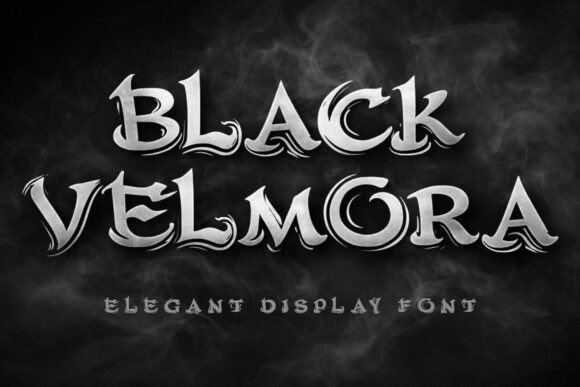 Black Velmora: The Ultimate Dark Display Font