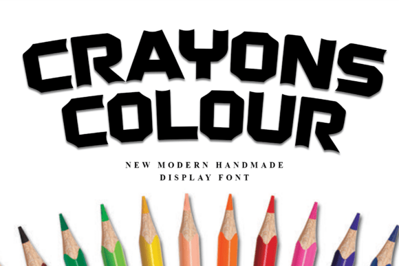 Crayons Colour: A Playful Display Font for Branding
