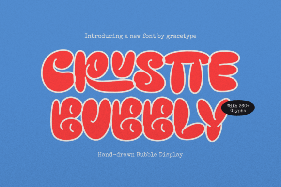 Crustte Bubbly Typeface Review for Retro Branding