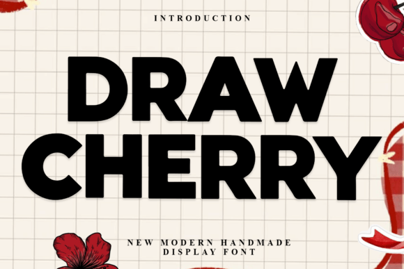 Draw Cherry Typeface for Festive Branding