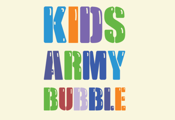 Kids Army Bubble: A Playful Display Typeface for Editors