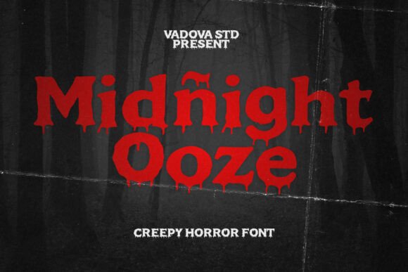 Midnight Ooze: A Creepy Horror Display Font for Eerie Branding