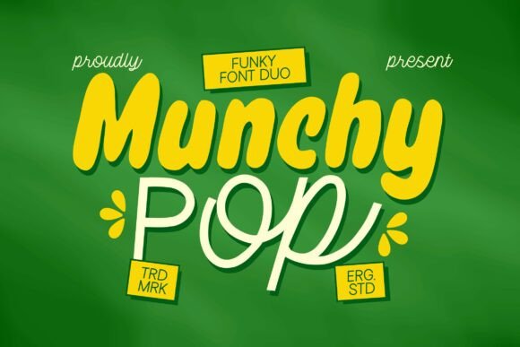 Munchy Pop: A Playful Display Font for Makers
