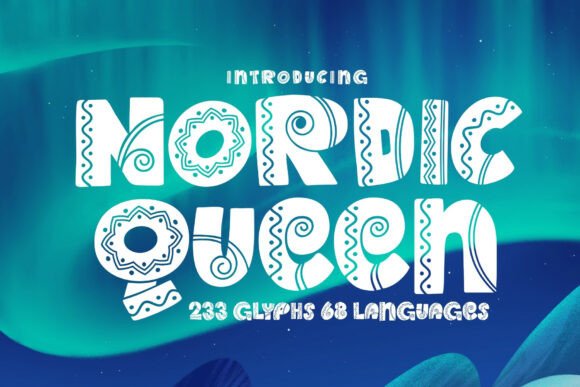 Nordic Queen Typeface for Editorial Design