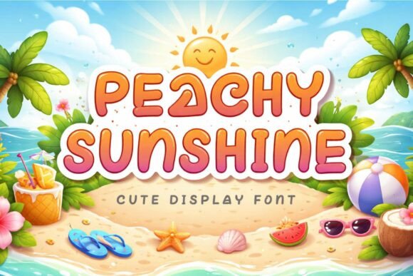 Peachy Sunshine: A Cute Display Font for Editors
