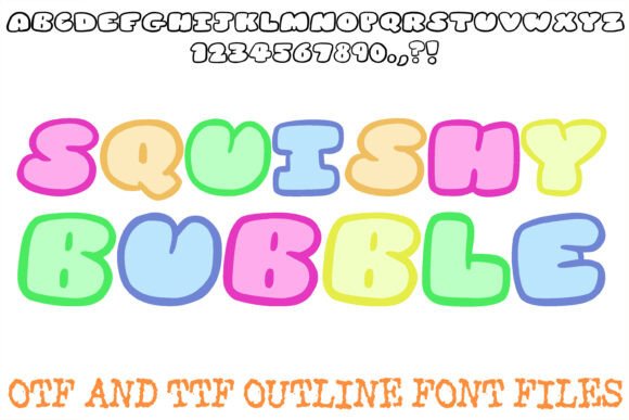 Squishy Bubble Font for Crafters and Sellers
