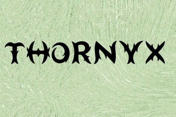 Thornyx: A Bold Display Font for Gothic Editorial Design