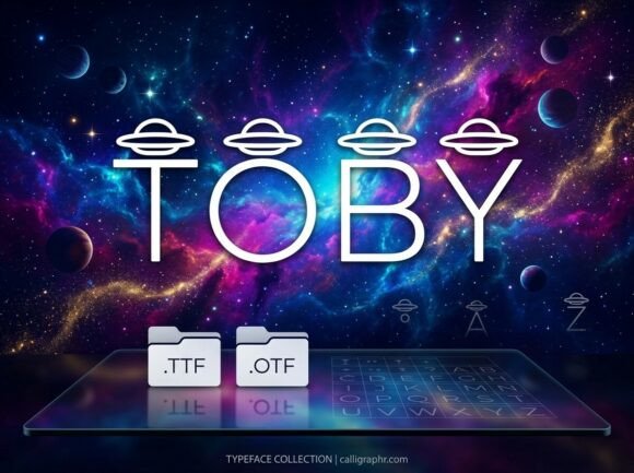 Toby Typeface for Retro Sci-Fi Branding
